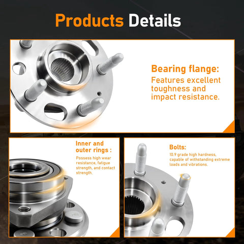 Front And Rear Wheel Hub Bearing Assembly With 5 Lug And ABS For Chevy Malibu Impala Buick Lacrosse Regal 2010 2017