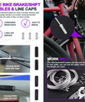 67 Piece Universal Bike Shifter And Brake Cable Kit With Cutter End Caps O Rings S Buckle Tail Caps And C Clips for cable upgrades