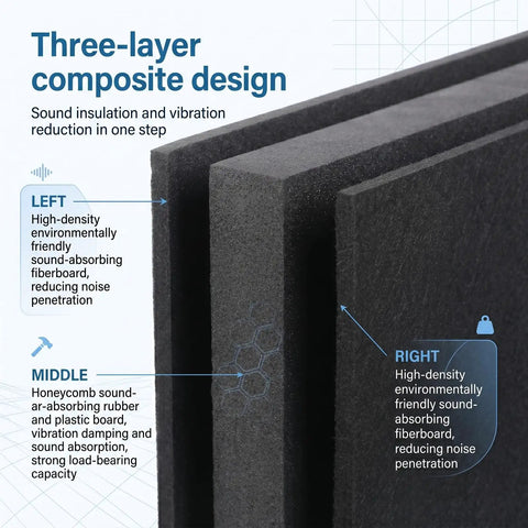 Three-layer design of 2 Pack 8 To 10 Inch Studio Monitor Isolation Pads And Subwoofer Stand With Three Layer Acoustic Foam