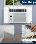 Window AC Insulation Panels With Foam Core And PVC Surface For Sun Block Universal Fit For 5000 To 12000 BTU Units installation guide