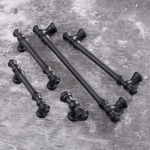 Slick Matte Black Kitchen Cabinet Handles And Heavy Duty Drawer Pulls For Cupboards And Drawers Premium three inch handles in matte black finish.