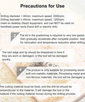 Precautions for use of Pro Level Forstner Drill Bit Set 24mm 30mm for safe wood and plastic drilling methods.