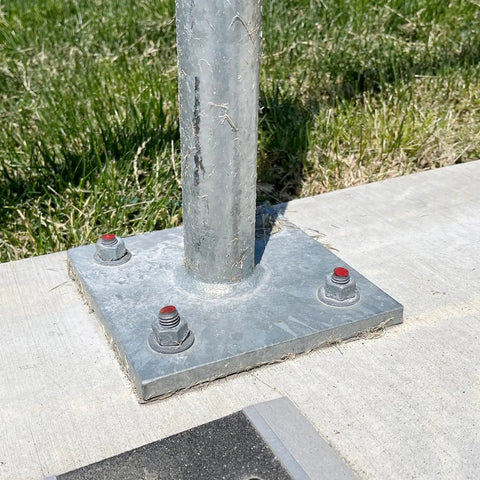 4x4 Steel Plates with Holes 3/16 Inch Thick 4 Pack Square Mounting Plates Pre Drilled for Welding Brackets Posts on Concrete Base