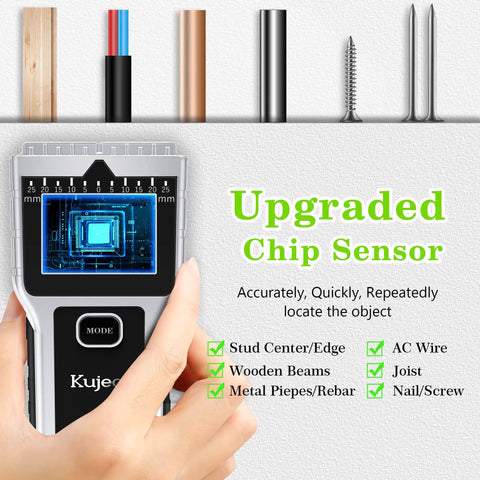 8 In 1 Wall Scanner And Stud Finder With Magnetic Detector LCD Display Bubble Level detecting various materials