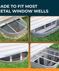 Heavy Duty Spring Clips Hardware Kit For Window Well Covers Outdoor Installation on basement wells