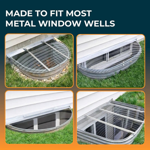 Heavy Duty Spring Clips Hardware Kit For Window Well Covers Outdoor Installation on basement wells