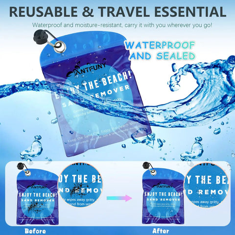 Image of waterproof Beach Sand Remover Tool For Family Trips And Travel Must Have Gear To Clean Towels Pets And Gear After A Beach Day.