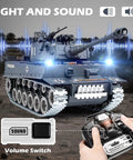 1 18 Scale Alloy German Tiger I RC Tank With Smoke Lights And Realistic Dope Sounds 2 4 GHz Remote Control in desert