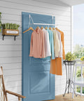 Over The Door Hanger Expandable And Adjustable Space Saving Coat And Towel Rack That Fits Doors Up To One And Three Quarters Inches Metal White