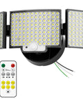 Extra Bright Solar Motion Sensor Flood Lights For Outdoors 318 LEDs 600LM 6500K IP67 Waterproof 270 Degree Wide Angle