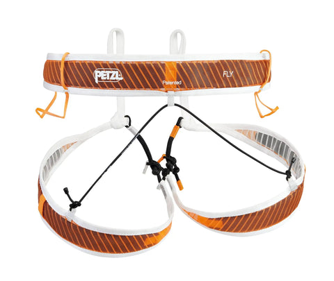 Ultralight Mountaineering Harness With Openable Design For Ski Touring And Climbing Ultra Lightweight 100g Size Small In Orange White Color