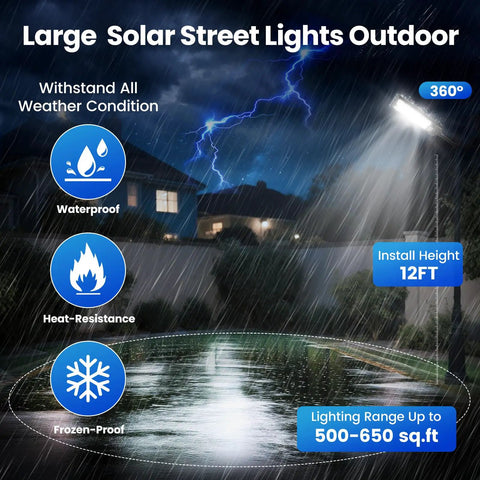 Two Pack Solar Street Lights Outdoor Waterproof With Motion Sensing Dusk Until Dawn Led Flood Lamp Wide Coverage For Driveway Parking Lot Top Tier Hella Bright Illumination