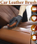 Dope Leather Brush For Car Detailing With Horsehair Bristles And Wood Handle cleaning a car leather seat