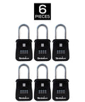 Six Pack Realtor Lockbox With 4 Digit Combo Key Safe For Real Estate Pros Fits On Doors Rails And More Holds Up To Three Regular Keys Or Five Small Keys Easy To Reset Passcode And Supports Ten Thousand Unique Codes, set of six key safes.