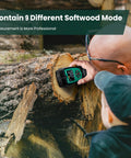 Pinless Moisture Meter For Walls And Wood With Color LED Alarm For Home DIY measuring moisture on a cut log
