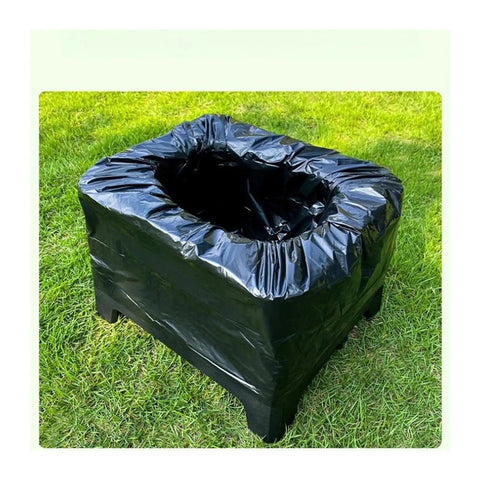 Portable Camping Toilet For Outdoors Lightweight Rubber Mobile Toilet Gear for Hiking and Camping setup on grass