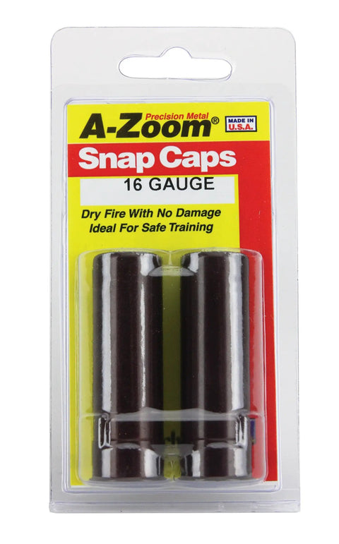 Two Pack Precision Snap Caps For 16 Gauge Shotguns Dry Fire Practice And Training Caps For Safe Handling Storage And Firing Pin Protection With Durable Aluminum Construction