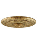 Vintage Gold Leaf Ceiling Medallion With Dope Gilded Accents Hand Applied Finish 22.5 Inch Diameter Adjustable Center