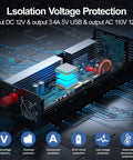 Beast Mode 3000W Power Inverter Cranks Out 6000W Peak Surge With 12V Dc To Ac Output And Bright Led Gauges, showing internal circuit details.