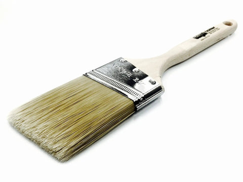 Excalibur Chinex Two Point Five Inch Pro Grade Paint Brush with hand-formed chisels and unfinished hardwood sash handle.