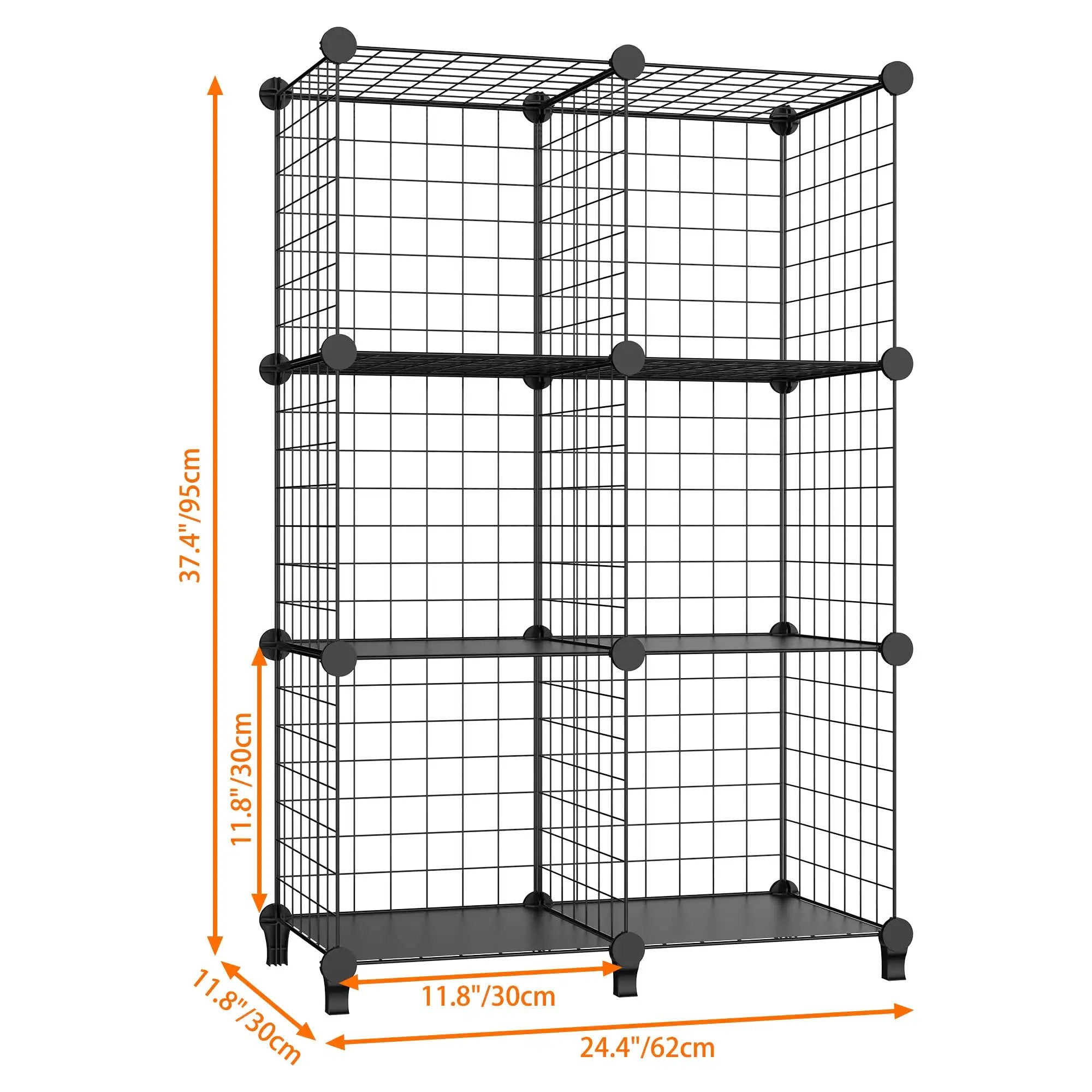 Six Cube Wire Storage Shelf - DIY Cube Organizer ✓