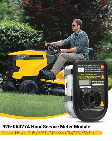 Hour Meter Service Module For Tractor Dash Readout Fits LT42 LT46 XT1 XT2 SLX50 And More Replacement 92506427A 72506427A 72506427 Easy Plug And Play EFI Tractor Upgrade on mower dash