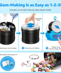 Kid Friendly Rock Tumbler Kit With Dual Noise Reduction, Timer, Three Speeds, And Memory Function process overview