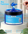 Heavy Duty Pro Grade Washing Machine Damping Grease Kit With 10 Foam Inserts for noise reduction shown in blue jar.