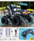 3 In 1 Amphibious RC Car Boat Water Gun With 2 4GHz Control All Terrain Waterproof Monster Truck For Kids Aged 4 To 8 Dual Batteries
