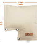 Backflow preventer cover for irrigation, beige insulated fabric, 12x13 inches, Demedo