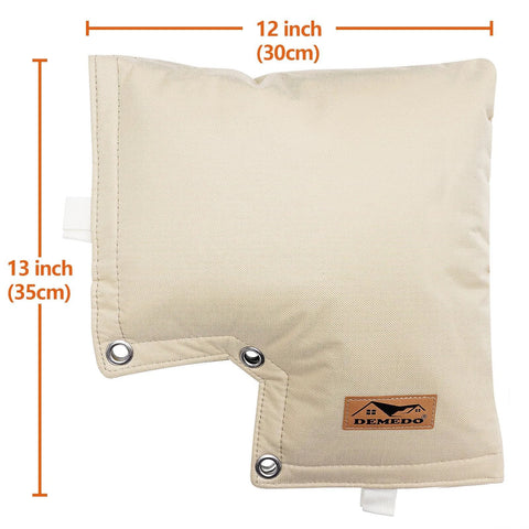 Backflow preventer cover for irrigation, beige insulated fabric, 12x13 inches, Demedo