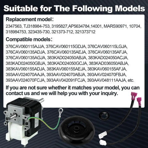 Furnace Inducer Draft Motor Assembly 115V 60Hz 65W With Fan Blade Blower Wheel Wiring Harness Fits Carrier Bryant Payne