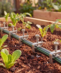 12 Pack Adjustable Flow Control Hose Clamps For Half Inch Tubing Nickel Plated Brass in garden hydroponic setup