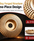 DIY Friendly Wood Carving And Sanding Kit With Tungsten Carbide Discs featuring alloy forged structure and extended burr teeth