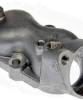 Heavy Duty Engine Coolant Thermostat Housing Direct Fit Replacement, gray metal, designed for heat efficiency in vehicles.
