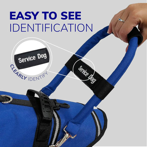 12 Inch Service Dog Handle Bridge Attachment For Harnesses Heavy Duty Nylon Webbing With Soft Neoprene Grip Adjustable Universal Pet Control Tool That Delivers Rock Solid Daily Walking Ease