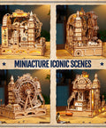3D Wooden Puzzle For Adults Marble Run London Adventure 431 Piece Set Lets A Marble Cruise Past Big Ben Tower Bridge And The London Eye with lit miniature scenes