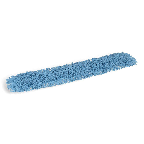 Top Shelf Loop End Cotton Dust Mop Head 48 Inches Wide For Rapid Hard Surface Cleaning In Blue Janitorial Supply.
