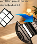24pc Big Kit Replacement Parts For Shark IQ Robot Vacuums Includes side brush filters and main roller in living room setting