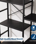 Arched Triple Column Small 4 Tier Bookshelf With Open Display Shelves And Iron Pipe Accents showing wood texture and durability