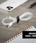 Gear Tie 3 Inch Reusable Rubber Twist Tie for Cord and Cable Organization flexible bendable wire with strong grip.