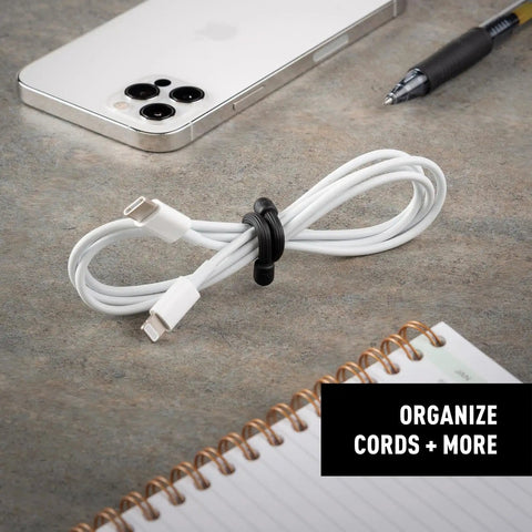 Gear Tie 3 Inch Reusable Rubber Twist Tie for Cord and Cable Organization flexible bendable wire with strong grip.