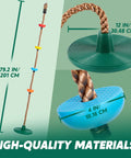 Kid Friendly Tree Swing With Disc Seat And Climbing Rope Carabiner And 4 Ft Strap Easy Install Backyard Playground Accessory details