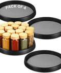 10 Inch Lazy Susan Turntable Set Of 4 Non Skid Cabinet Organizer holding spice jars