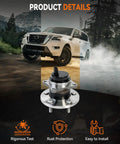 Rear Wheel Hub Bearing Assembly For Toyota Corolla Pontiac Matrix Vibe 2009 To 2019 with ABS sensor and rust protection detail.