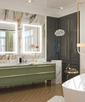 24 By 32 Inch LED Bathroom Mirror With Dimmable 6000K Front Lit Anti Fog Tempered Glass Touch Control Brightness From 10 To 100 Percent