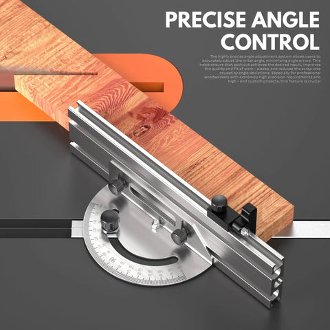 Heavy Duty Precision Miter Gauge For Table Saw With Reliable Miter Fence And Custom T Slot Fit engineered for dead on cuts and rock solid performance.