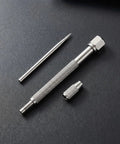 Top Shelf Tungsten Carbide Pocket Scriber For Driving Razor Sharp Weld Marks And Engraving Metal Glass Or Ceramic Sheets With A Comfy Handle That Crushes Rough Work Daily on black surface.