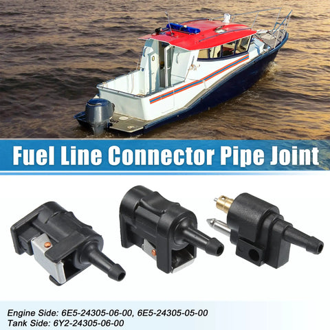 Three Piece Marine Boat Fuel Line Connector Fittings Set With 8mm Male And Female Quick Connects For Yamaha outboard