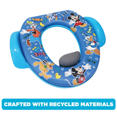 Toddler Potty Training Seat With Plush Removable Pad And Sturdy Grip Handles Fitting Regular Or Elongated Bowls Quick Wipe Down Design Super Comfy Setup Getting Little Tykes Cool With The Big Toilet